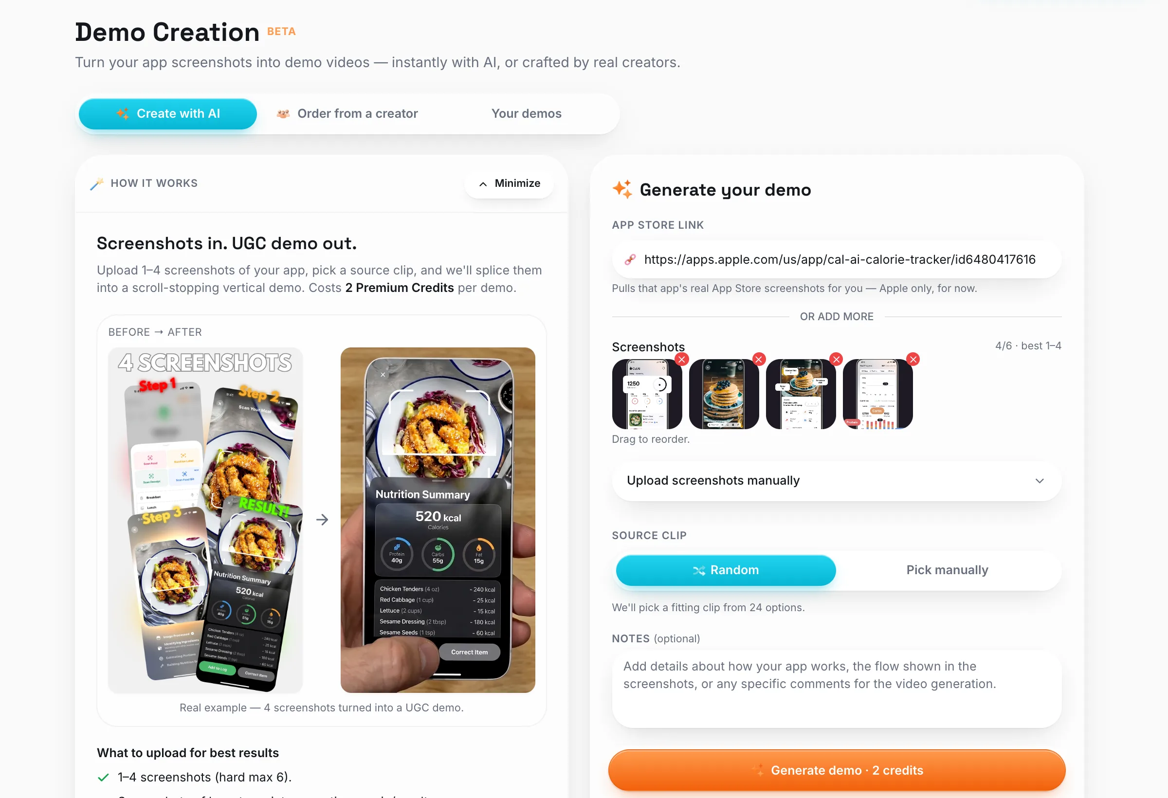 Demo Creation in UGCdrop