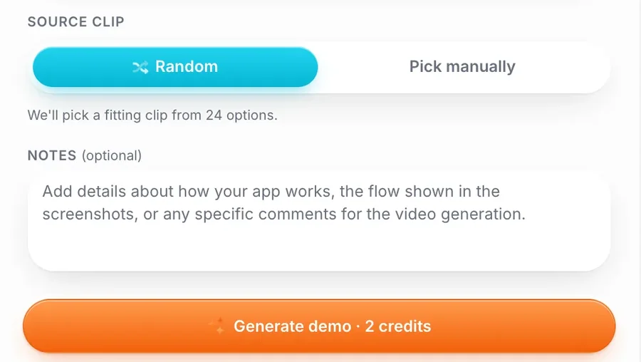 Pick a source clip