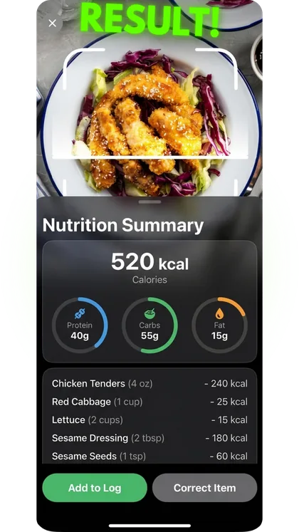 Real example: the app's own result screen, from the same demo