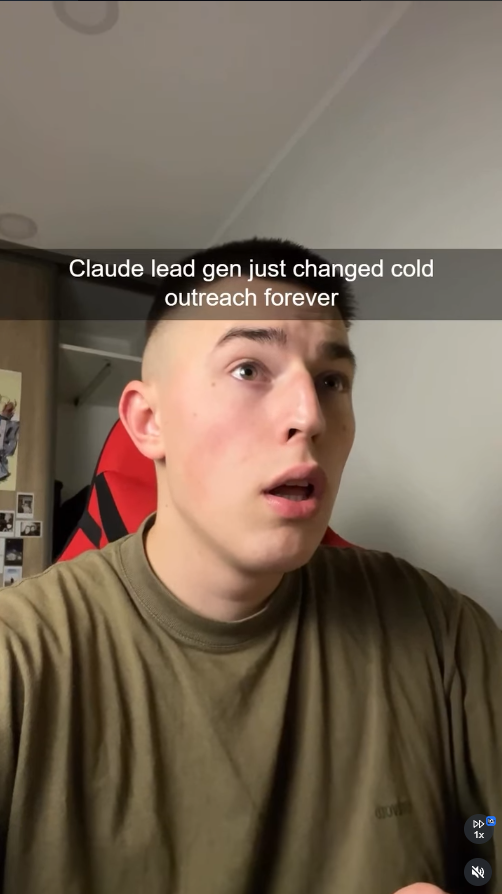 Salesforge UGC hook video: 'Claude lead gen just changed cold outreach forever'